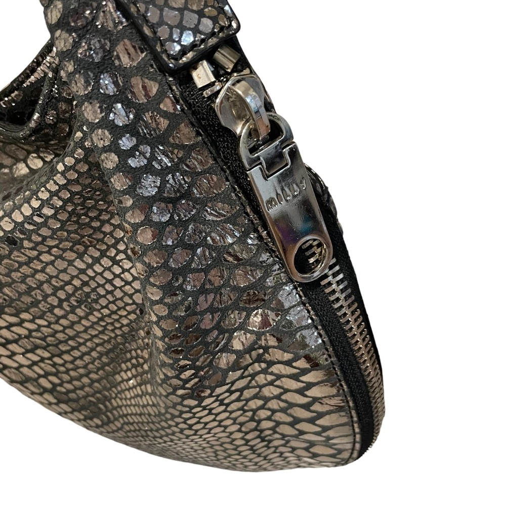 Milly Metallic Mirrored Python Expandable Hobo Bag - image 6